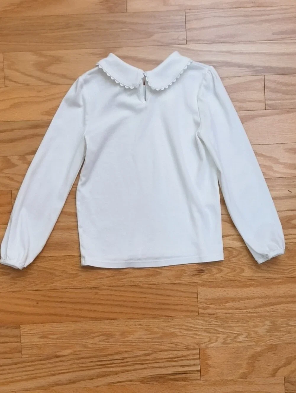 Gymboree White Long-Sleeve Peter Pan Collar Blouse Size 10 NWOT